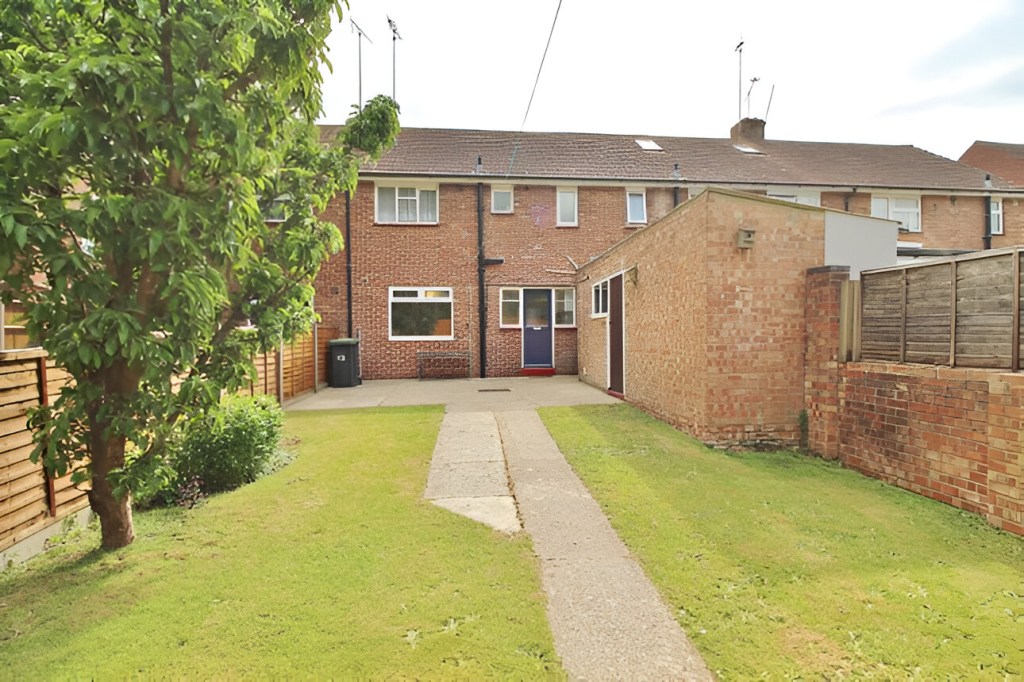 An image of the rear of the three bedroom property